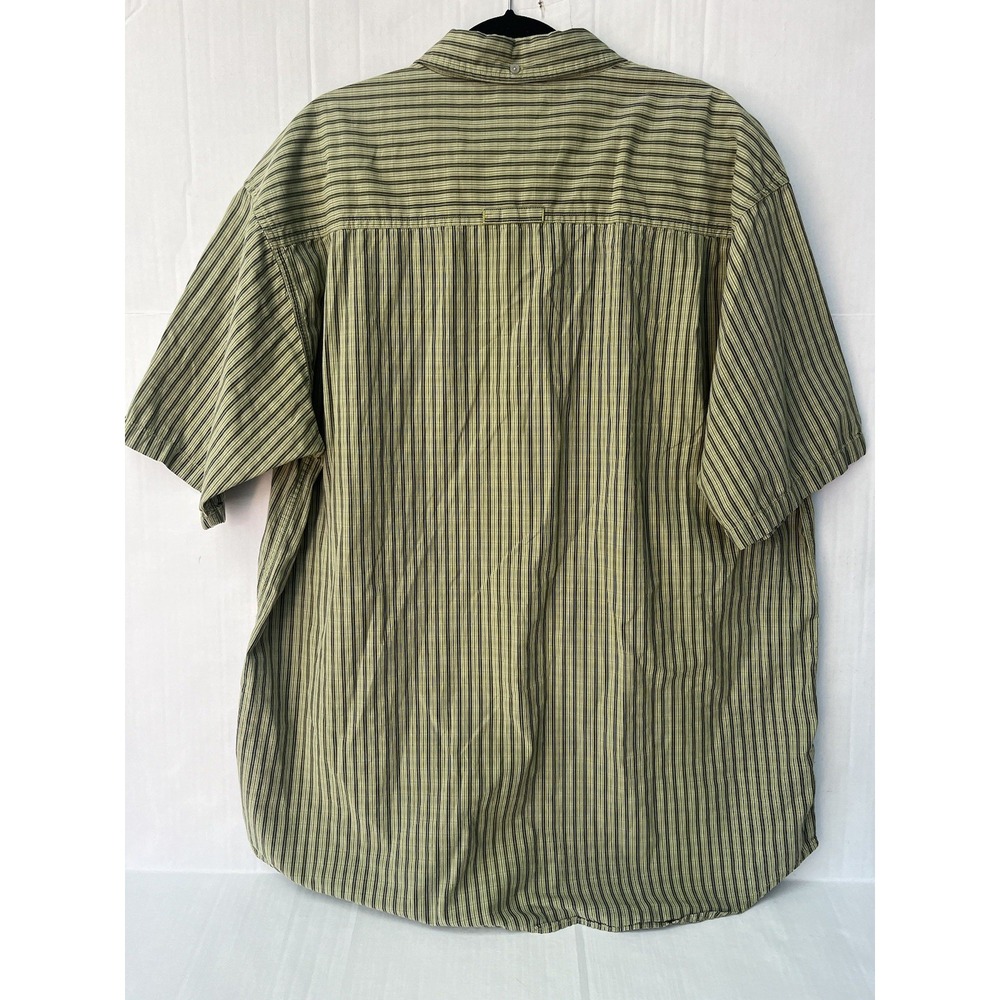 The North Face Shirt Mens 2XL Green Stripe Short Sleeve Button Up A5 Series - Picture 4 of 10